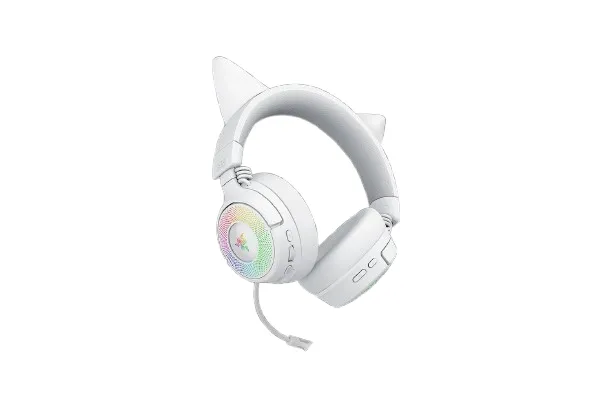 Razer Kraken Kitty V3 Pro -langaton pelikuulokemikrofoni, valkoinen