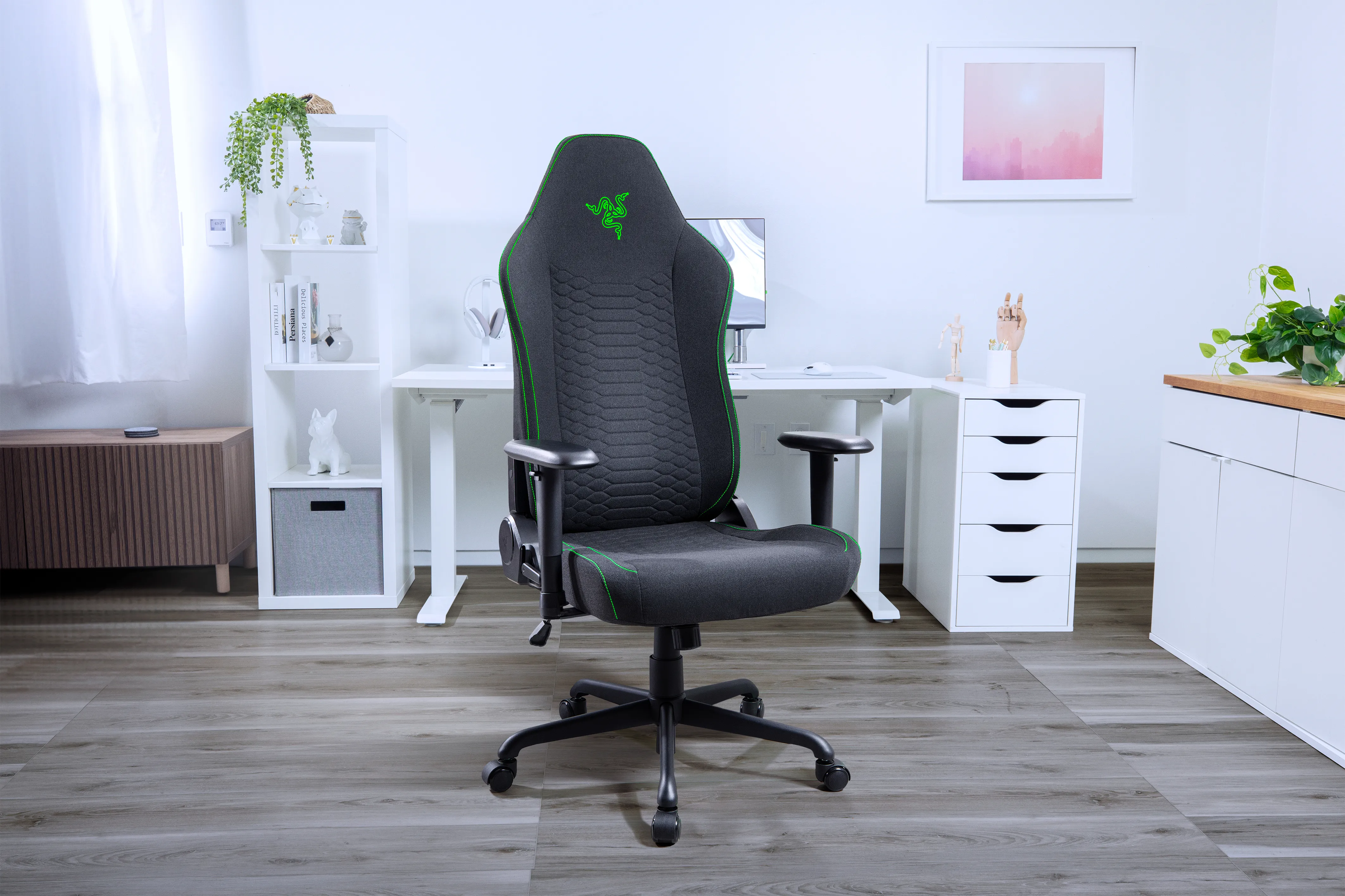 Razer Iskur V2 X PC-spelstol, Svart/Gr&ouml;n