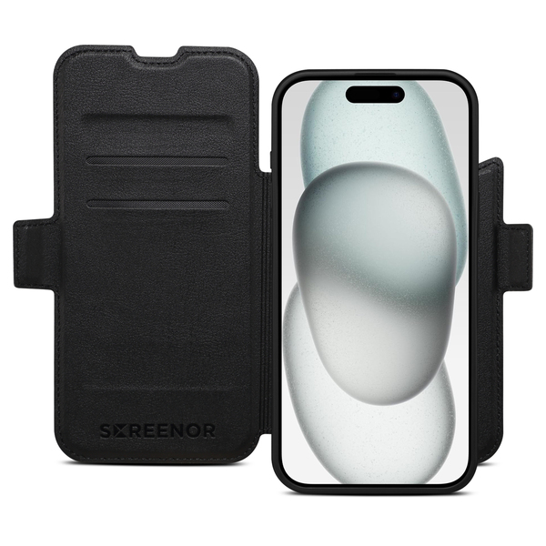 Screenor First 2-in-1, iPhone 17 Pro Max, MagSafe - wallet case, Black