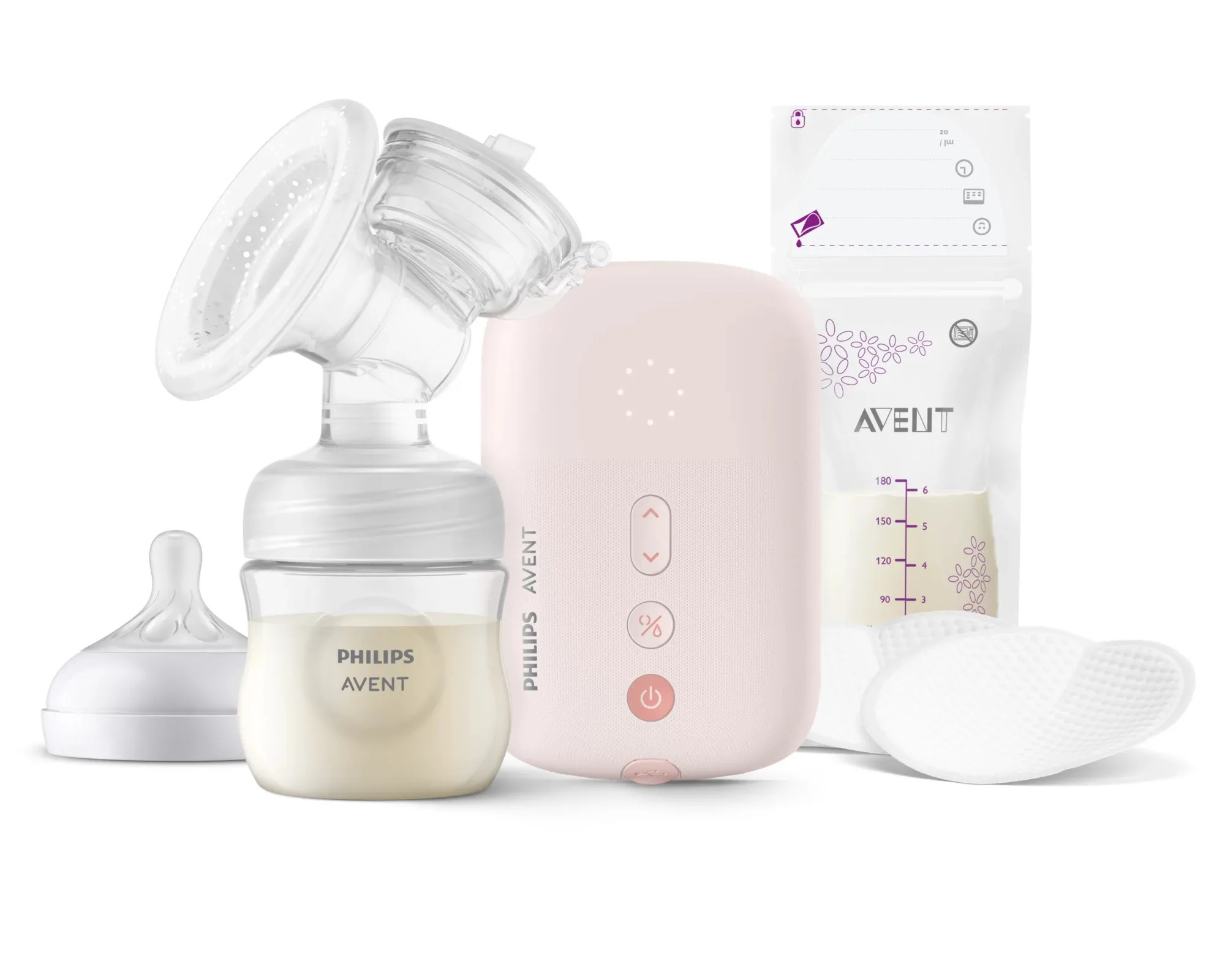 Philips Avent SCF395/31 Electric Breast Pump, Pink, 125 ml
