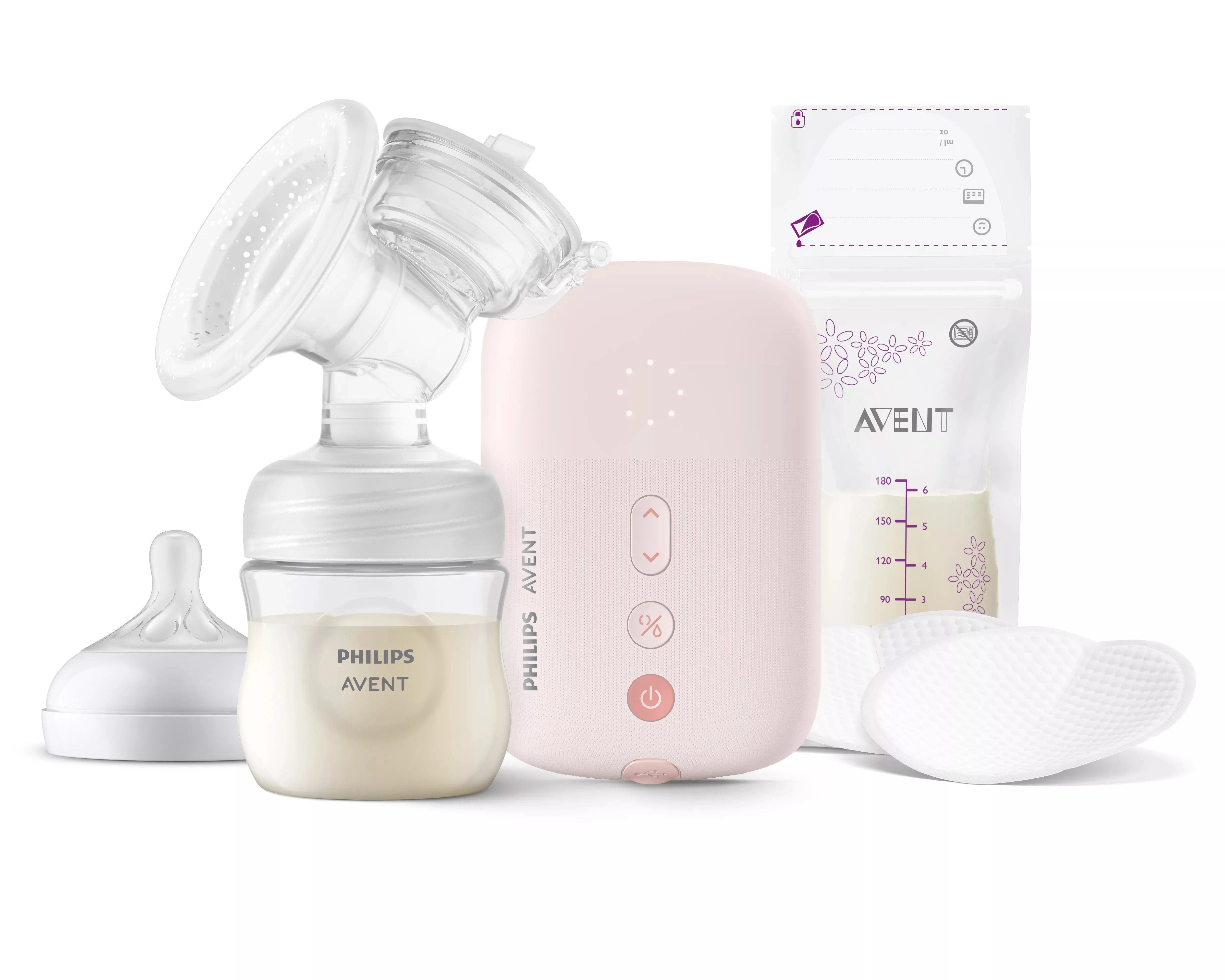 Philips Avent SCF395/31 Electric Breast Pump, Pink, 125 ml