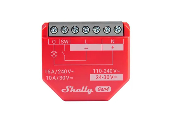 Shelly 1PM Gen4 2-pack - smart switch with power monitoring, multiprotocol support
