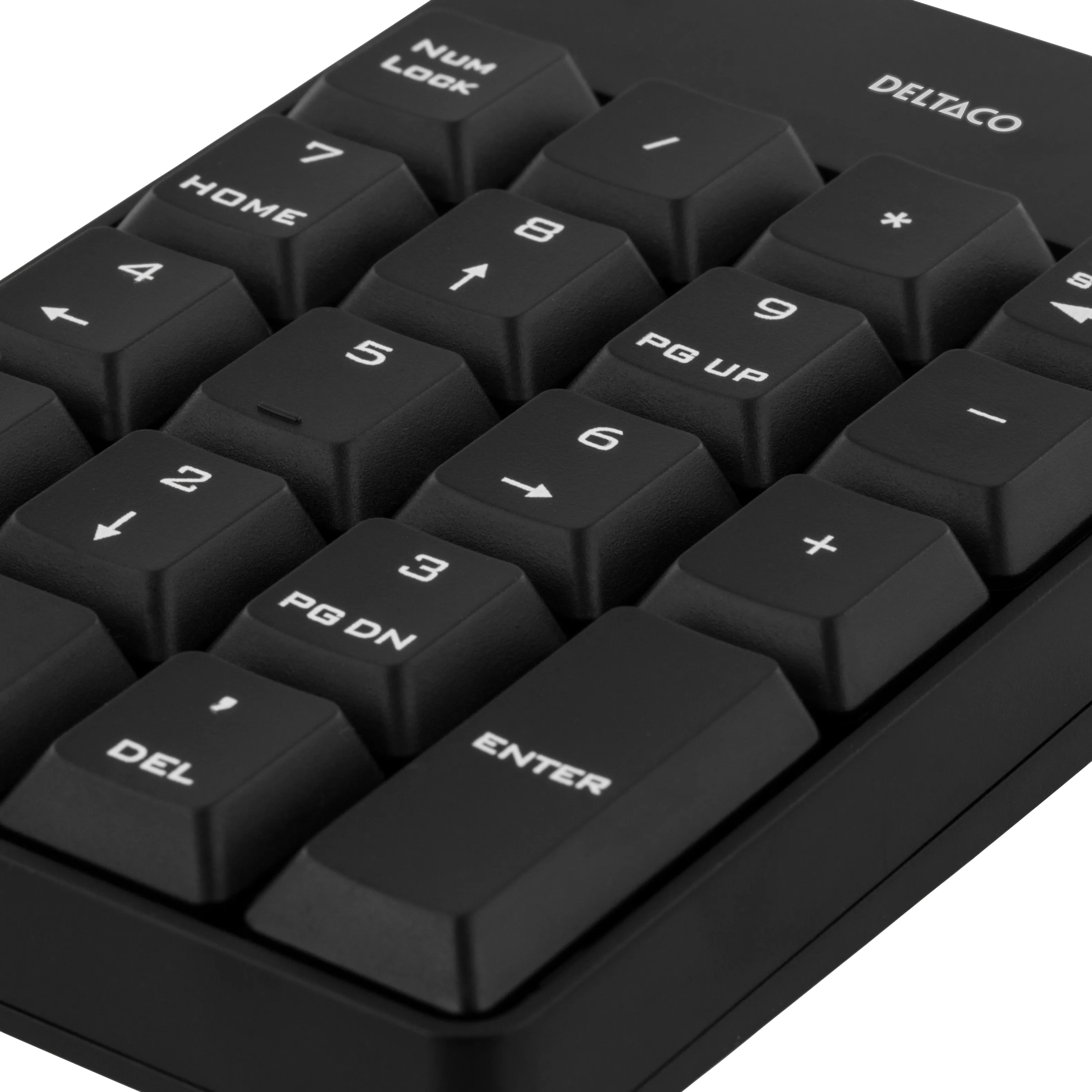 Deltaco TB-144 -numeron&auml;pp&auml;imist&ouml;, Musta
