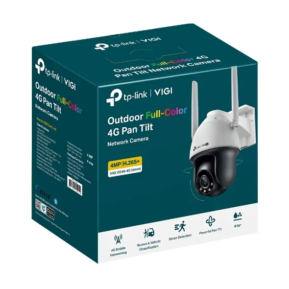 TP-Link VIGI C540-4G Outdoor - Verkkokamera, Musta, Valkoinen