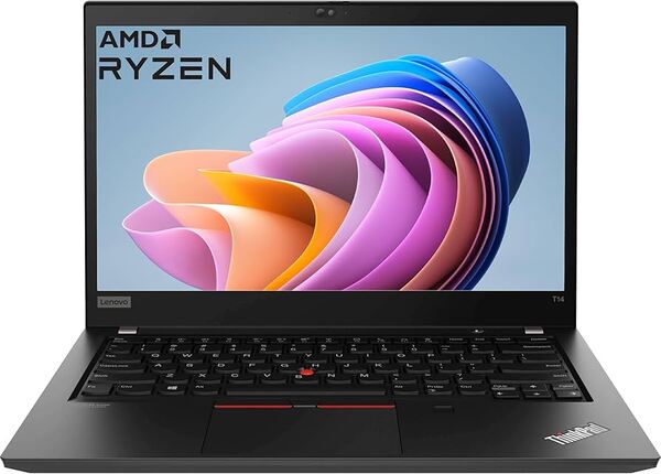 Kunnostettu Lenovo ThinkPad T14 Gen 1 14" FHD, Ryzen 5 PRO 4650U, 16 Gt, 240 Gt SSD, Win 11 Pro, musta (Erinomainen kunto)