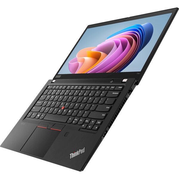 Kunnostettu Lenovo ThinkPad T14 Gen 1 14" FHD, Ryzen 5 PRO 4650U, 16 Gt, 240 Gt SSD, Win 11 Pro, musta (Erinomainen kunto)