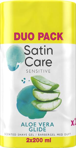 Gillette Satin Care Sensitive Aloe Vera 2x200 ml - shaving gel
