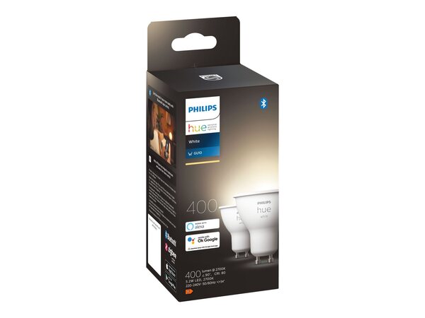 Philips Hue White GU10 - smart ljusk&auml;lla, 2-pack