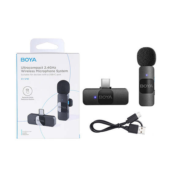 BOYA Wireless Microphone x1 BY-V10 Mini 3.5mm USB-C