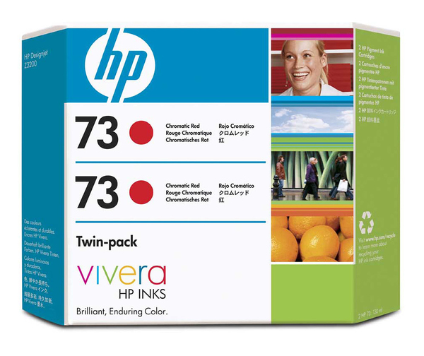 HP 73 - CD952A - kasetti tulostimelle - 2 x kromaattinen punainen malleihin DesignJet Z3200, Z3200ps