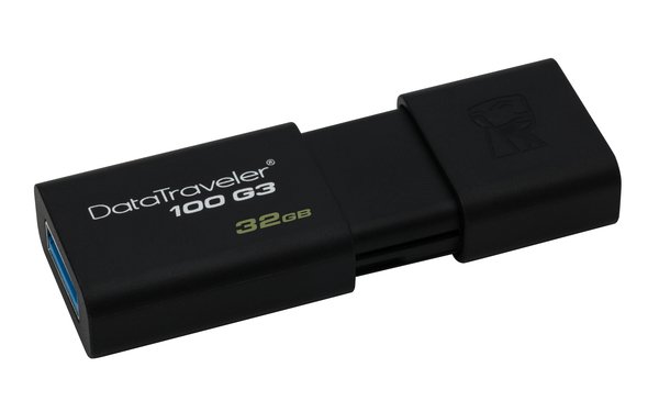 Kingston DataTraveler 100 G3 USB 3.2 Gen 1 32 GB USB-minne, svart