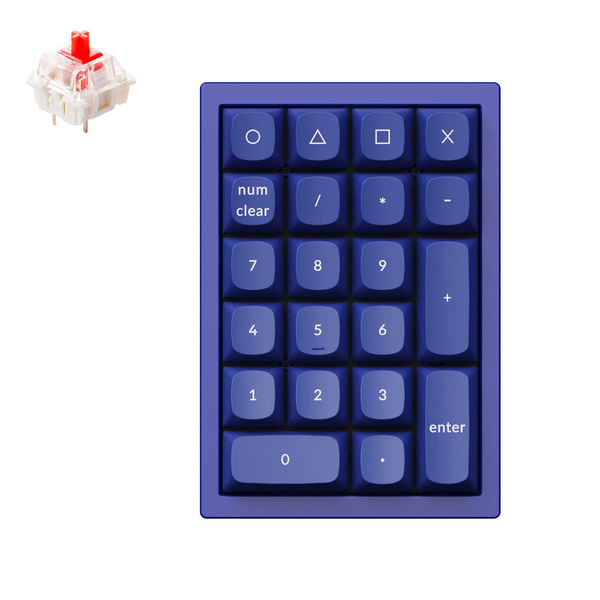 Keychron Q0 QMK/VIA Custom Number Pad Navy Blue Gateron G Pro Red