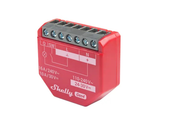 Shelly 1PM Gen4 2-pack -&auml;lykytkin, jossa on virrankulutuksen seuranta ja moniprotokollatuki