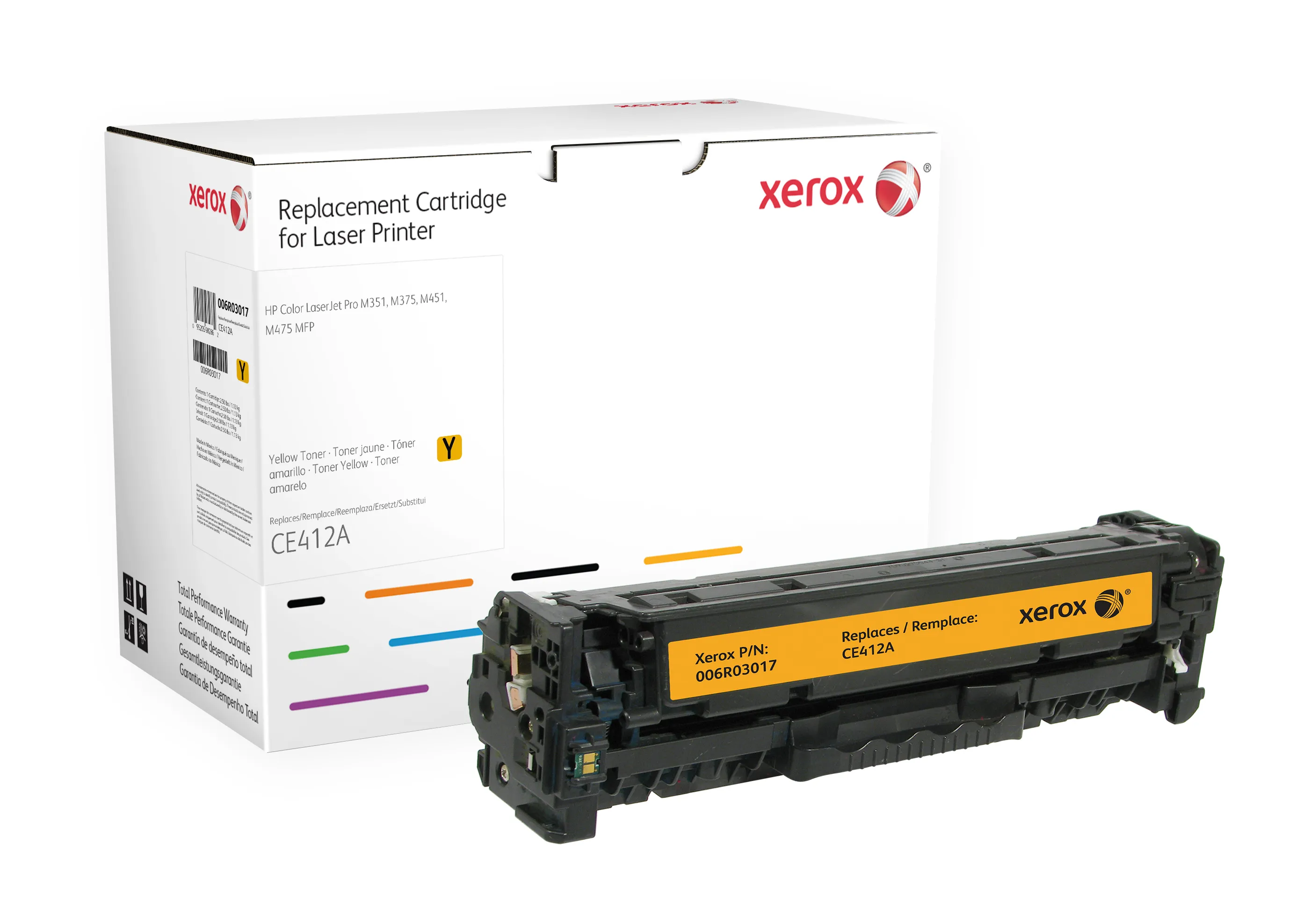 Xerox - Keltainen - v&auml;riainekasetti (vastaavuus: HP CE412A) malleihin LaserJet Pro 300 color M351a, 300 color MFP M375nw, 400 color M451, 400 color MFP M475