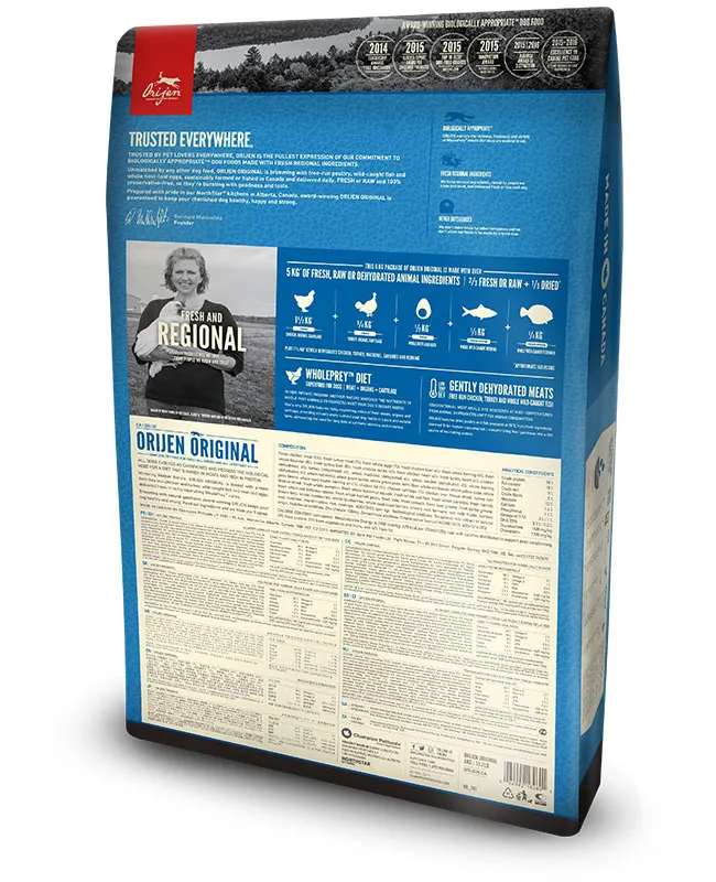 Orijen Original, Dry food for dogs, Adult, Grain Free, 6kg