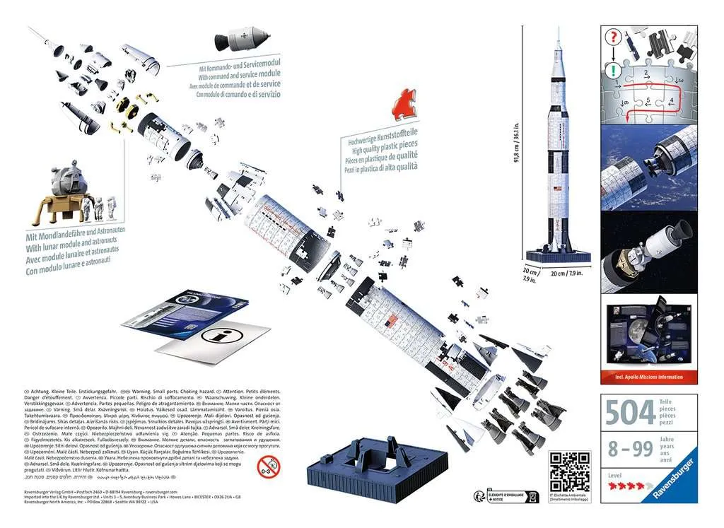 Ravensburger 3D puzzle Apollo Saturn V Rocket