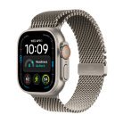 Apple Watch Ultra 4 49 mm titanboett naturlig med milanesisk loop naturligt titan (Small)