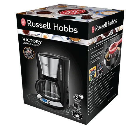Russell Hobbs Victory - coffee maker, Black, Stainless steel