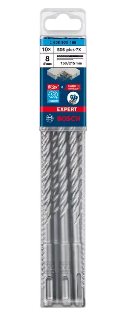 BOSCH SDS plus-7X 8x150x215mm 10pcs - 2608900168 EXPERT RANGE