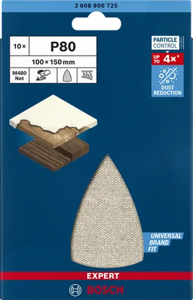 BOSCH Mesh structure sanding sheet M480 100x150 K80 10x - 2608900725 EXPERT RANGE