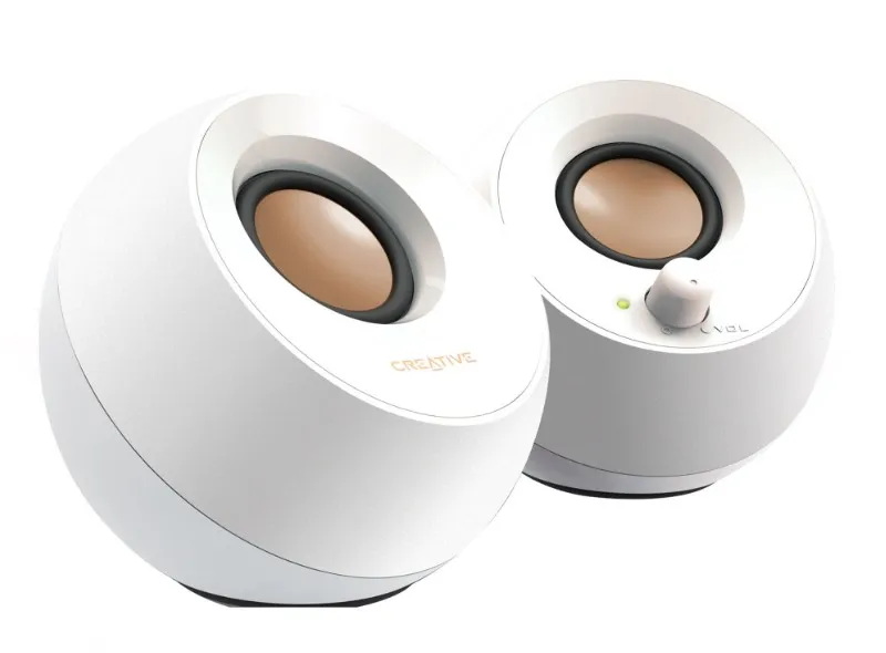 Creative Labs Pebble 2.0 USB Speakers, White
