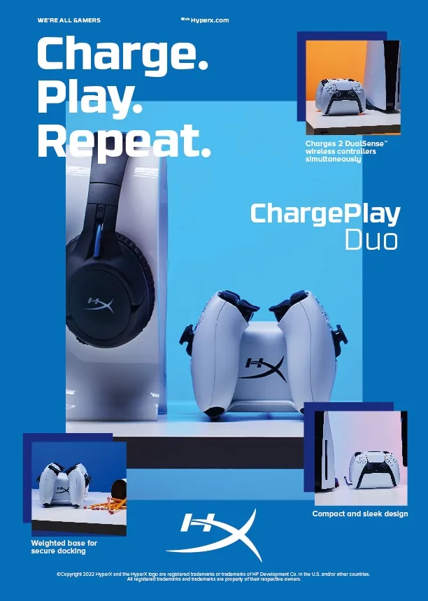 HyperX ChargePlay Duo - Charging Station for DualSense Wireless Ctrl