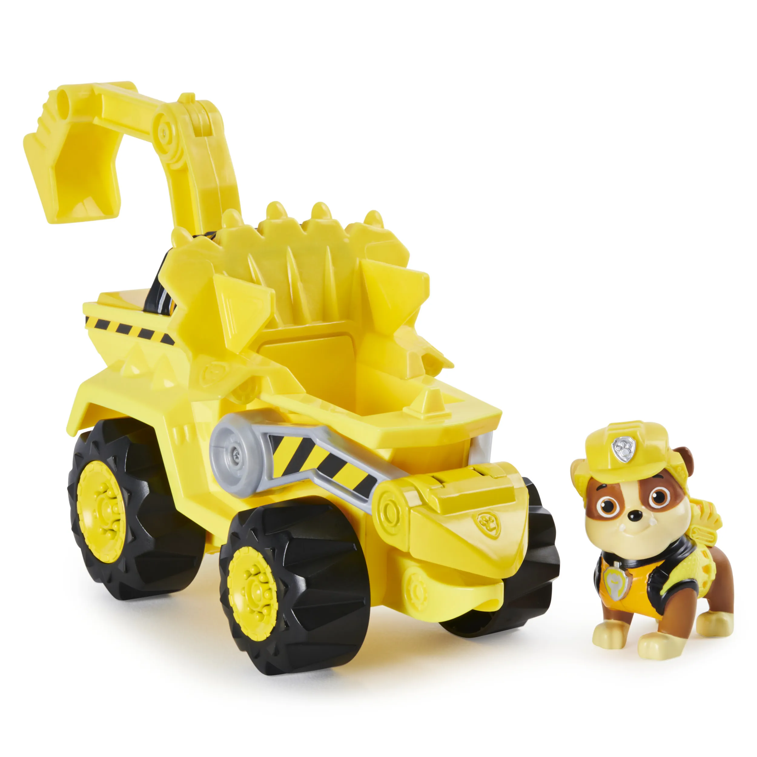 Spin Master Paw Patrol Dino Rescue Rubbles Base Vehicle Toy Vehicle (Yellow/Black)