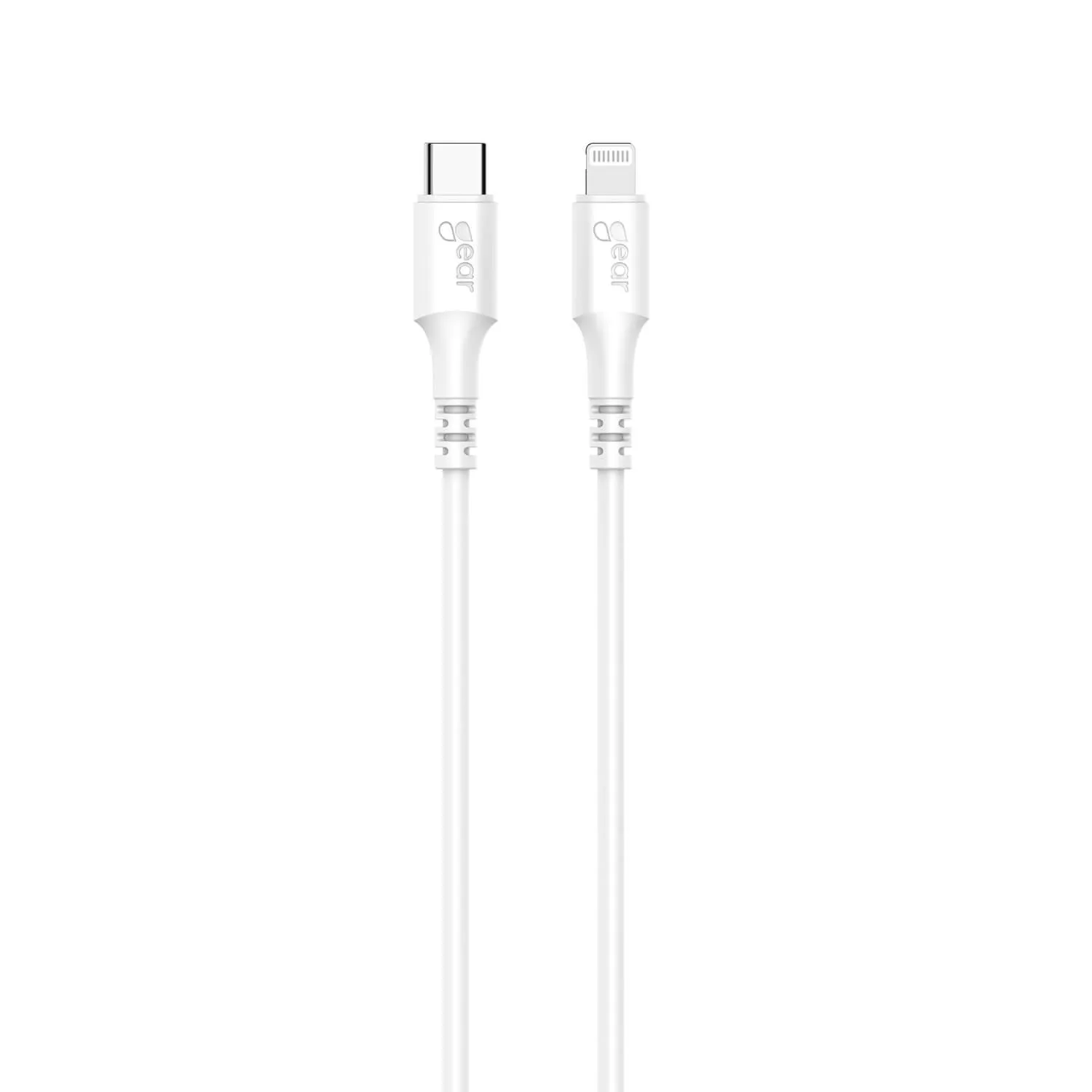 GEAR USB-C – Lightning -kaapeli, 2 m, valkoinen