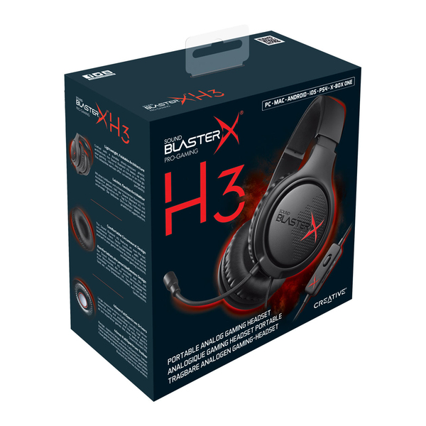 Creative Labs Sound BlasterX H3 - spelh&ouml;rlurar