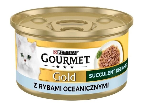 Purina Gourmet Gold Succulent Delights Ocean Fish, Kissan m&auml;rk&auml;ruoka, Adult, 85 g
