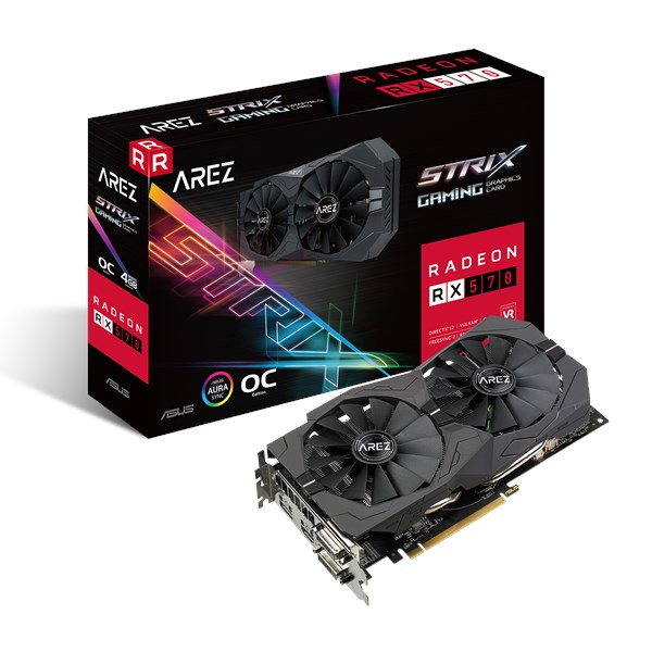 ASUS AREZ Strix RX570 OC edition 4GB -n&auml;yt&ouml;nohjain