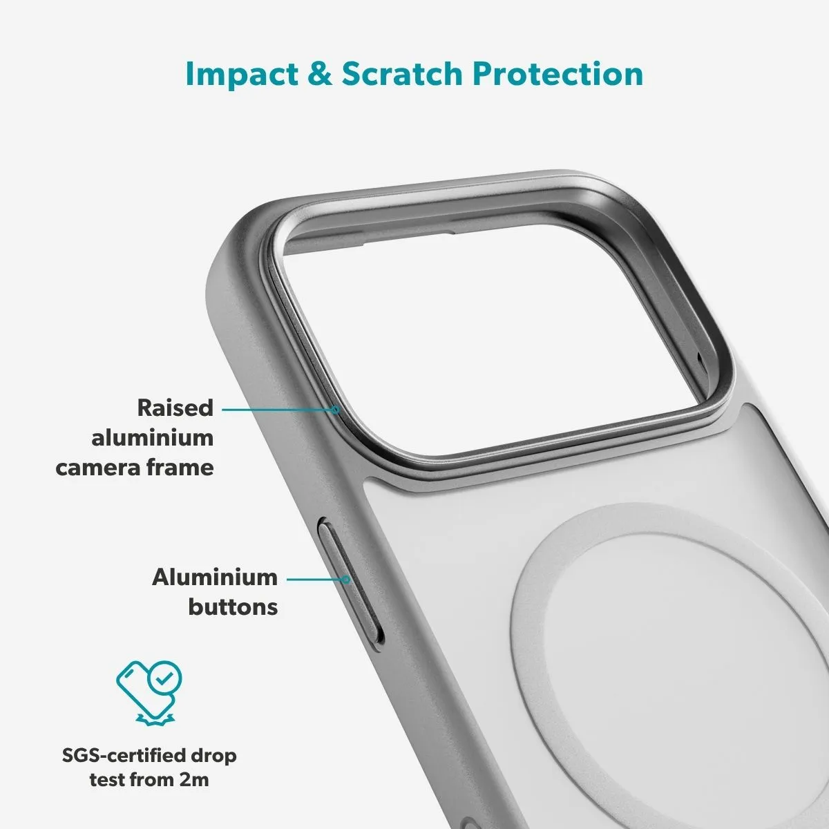 Epico HeroMatte Pro Mag+ Case iPhone 17 Pro Qi2  &  MagSafe yhteensopiva, harmaa Epico HeroMatte Pro Mag+ Case iPhone 17 Pro Qi2  &  MagSafe yhteensopiva, harmaa