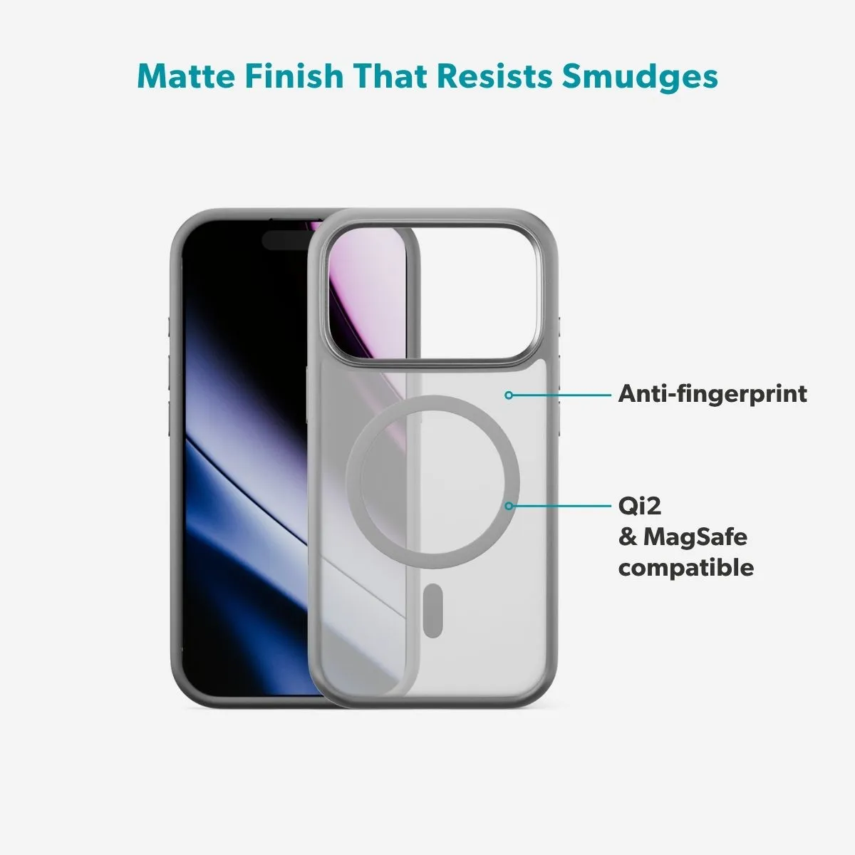 Epico HeroMatte Pro Mag+ Case iPhone 17 Pro Qi2  &  MagSafe yhteensopiva, harmaa Epico HeroMatte Pro Mag+ Case iPhone 17 Pro Qi2  &  MagSafe yhteensopiva, harmaa