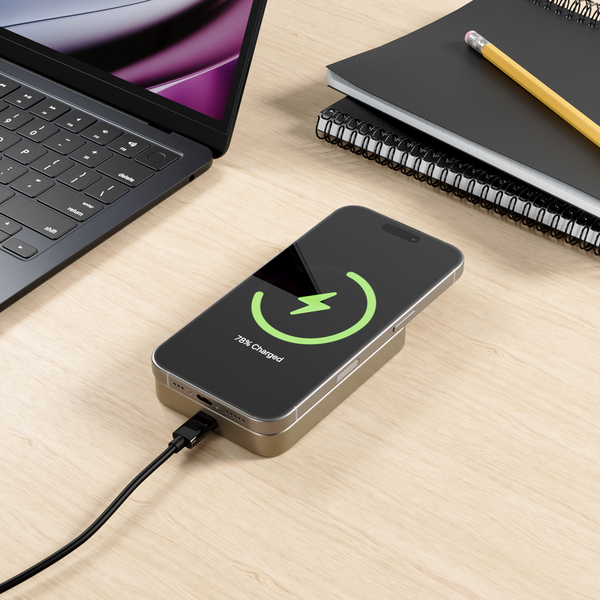 Epico UltraPack Qi2 10000mAh Alu Mag+ Wireless Power Bank EM71b Wireless Charging 15W for iPhone and Android, Titanium