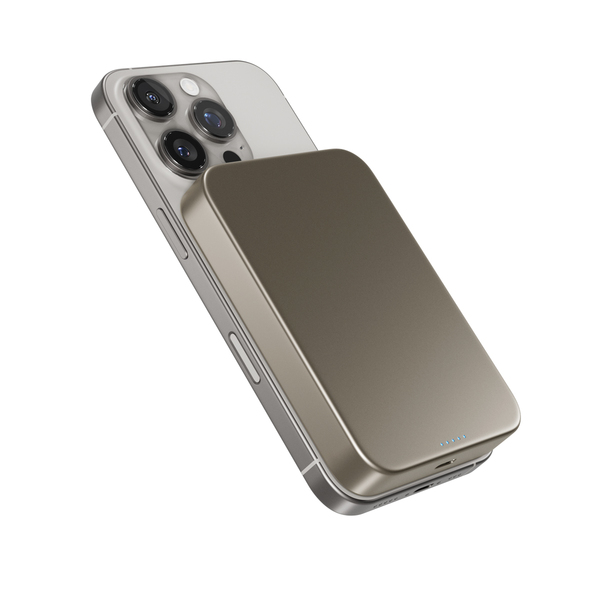 Epico UltraPack Qi2 10000mAh Alu Mag+ Wireless Power Bank EM71b Wireless Charging 15W for iPhone and Android, Titanium