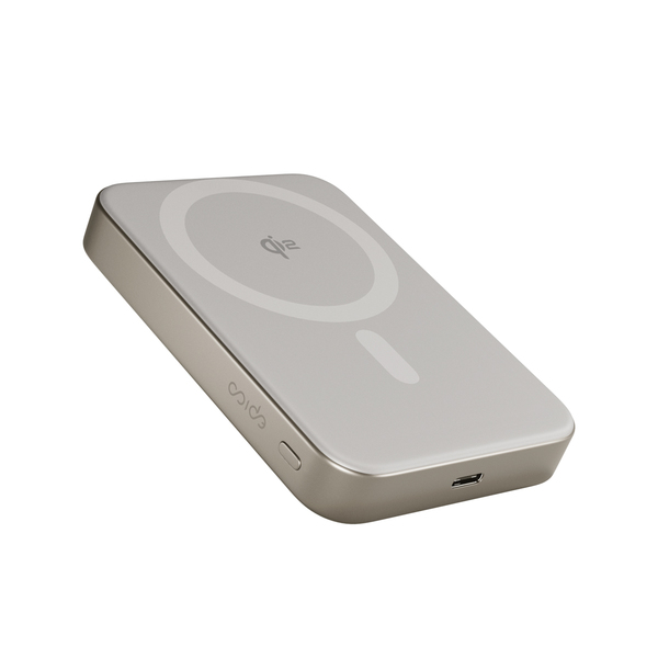 Epico UltraPack Qi2 10000mAh Alu Mag+ Wireless Power Bank EM71b Wireless Charging 15W for iPhone and Android, Titanium