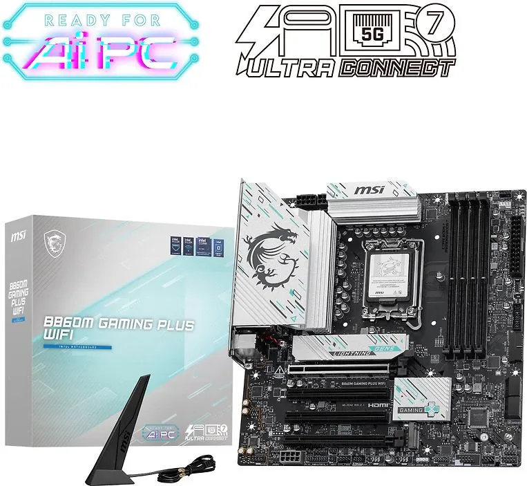 MSI B860M Gaming Plus WiFi 7 LGA1851 DDR5 Micro-ATX - motherboard