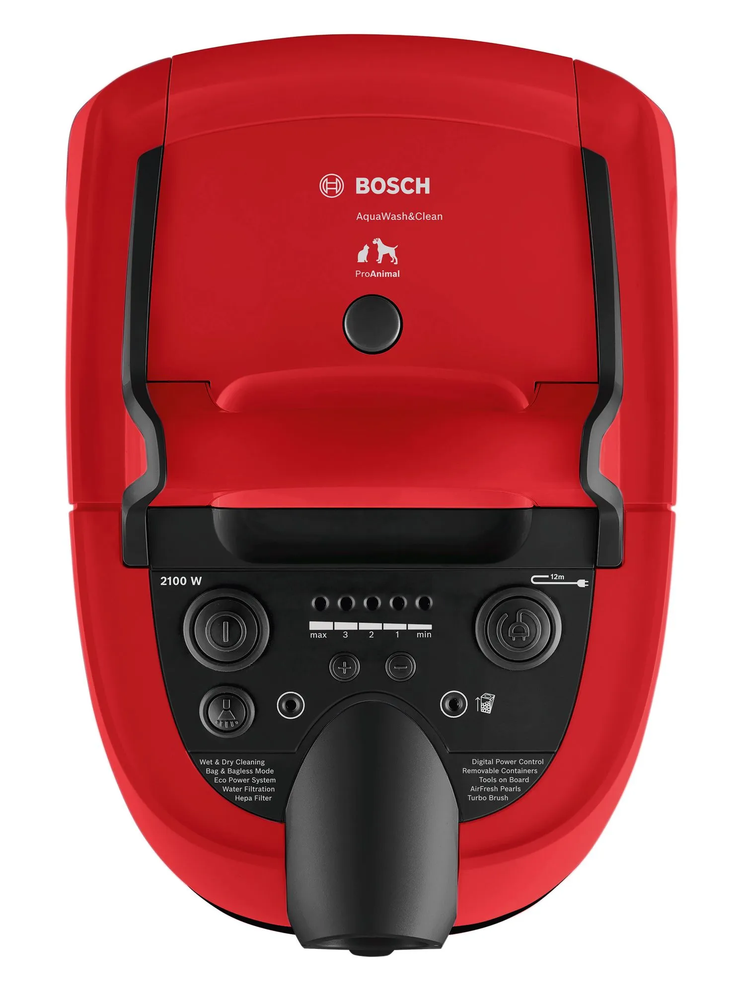 Bosch Serie 4 BWD421PET 5 L 2100 W HEPA -m&auml;rk&auml;-kuivaimuri, musta, punainen