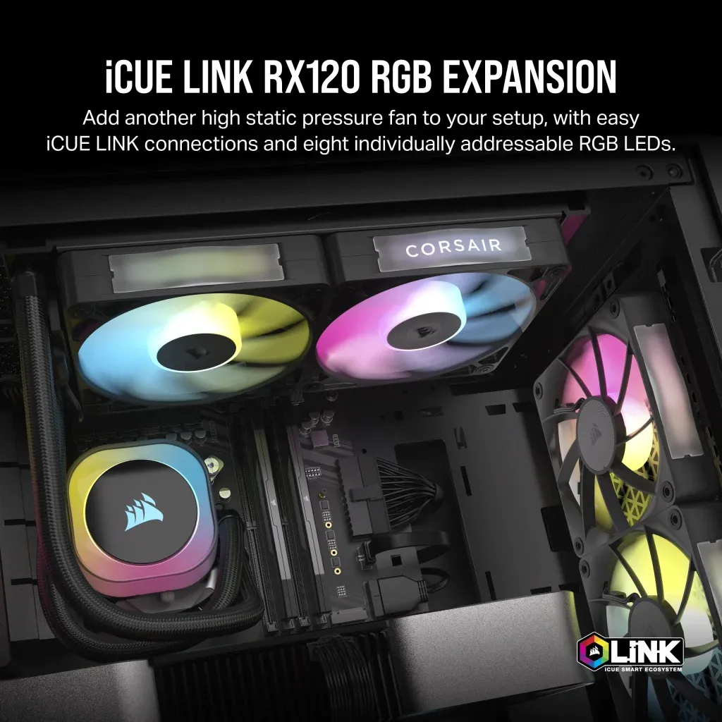 CORSAIR RX RGB Series iCUE LINK RX120 120mm Fan Single Fan