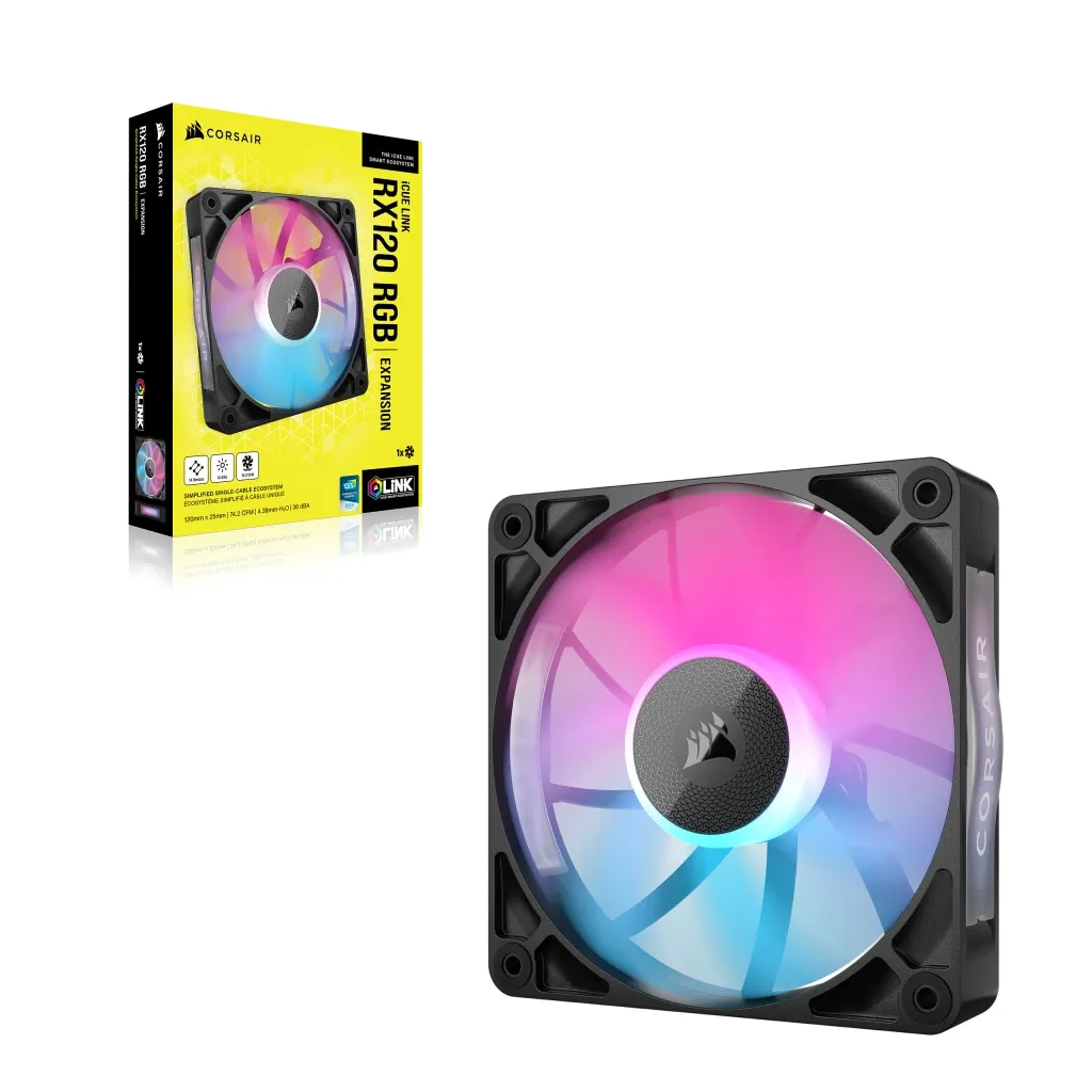 CORSAIR RX RGB Series iCUE LINK RX120 120mm Fan Single Fan