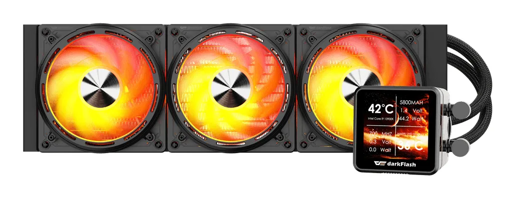 DARKFLASH DE360 360 mm AIO Liquid CPU Cooler - Black