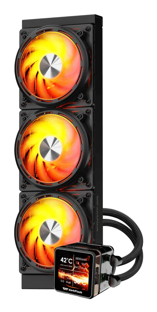 DARKFLASH DE360 360 mm AIO Liquid CPU Cooler - Black