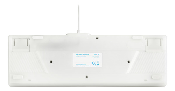 DELTACO GAMING WK70 60% Gaming Keyboard, Membrane, White semi-transparent