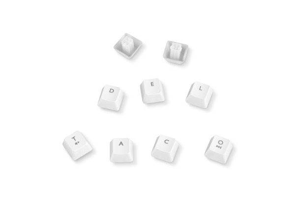 DELTACO GAMING WK70 60% speltangentbord, Membrane, vit halvtransparent