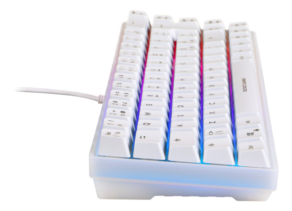 DELTACO GAMING WK70 60% Gaming Keyboard, Membrane, White semi-transparent