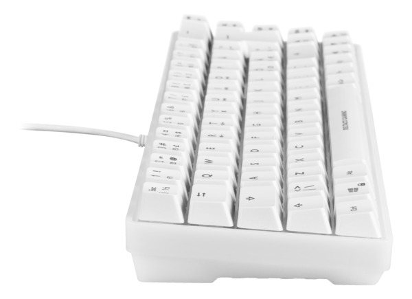 DELTACO GAMING WK70 60% Gaming Keyboard, Membrane, White semi-transparent