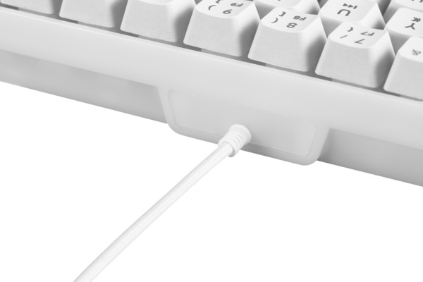 DELTACO GAMING WK70 60% Gaming Keyboard, Membrane, White semi-transparent