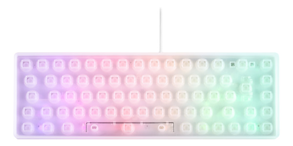 DELTACO GAMING WK70 60% Gaming Keyboard, Membrane, White semi-transparent