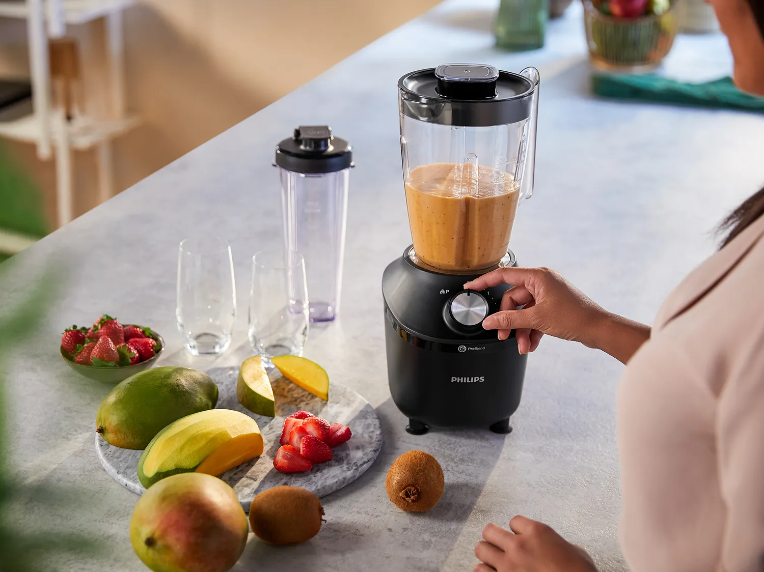 Philips 3000 Series HR2041/41 450W 1L Blender, Black