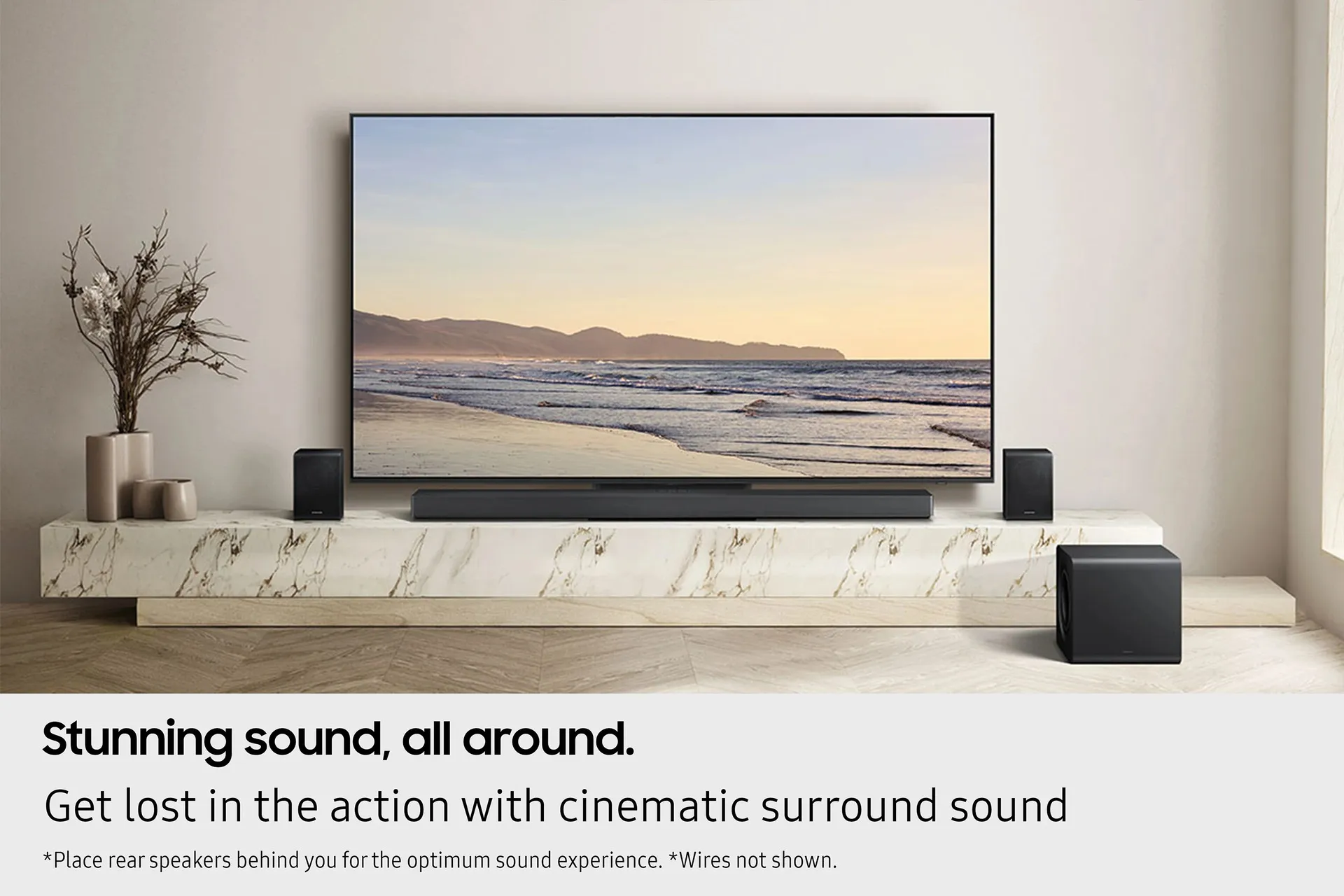 Samsung HW-QS750F 5.1.2 Dolby Atmos Soundbar system, with wireless subwoofer, Black